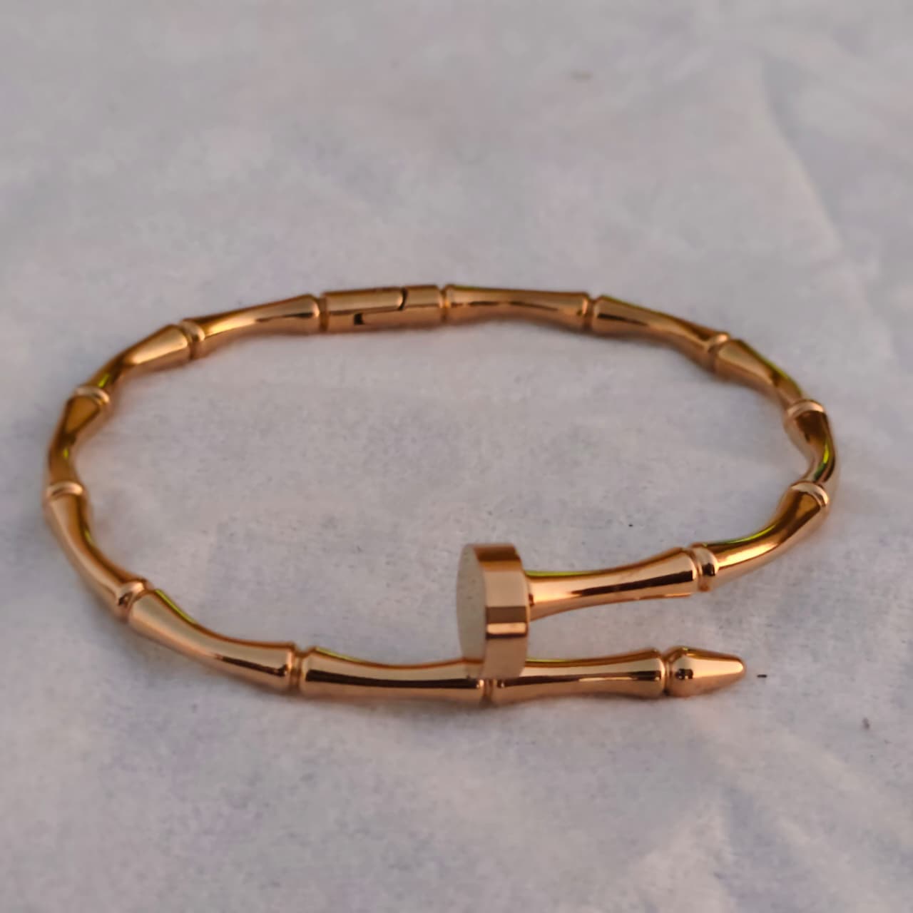 Bamboo Segment Bracelet - 14K Gold Plated | Just A Girl