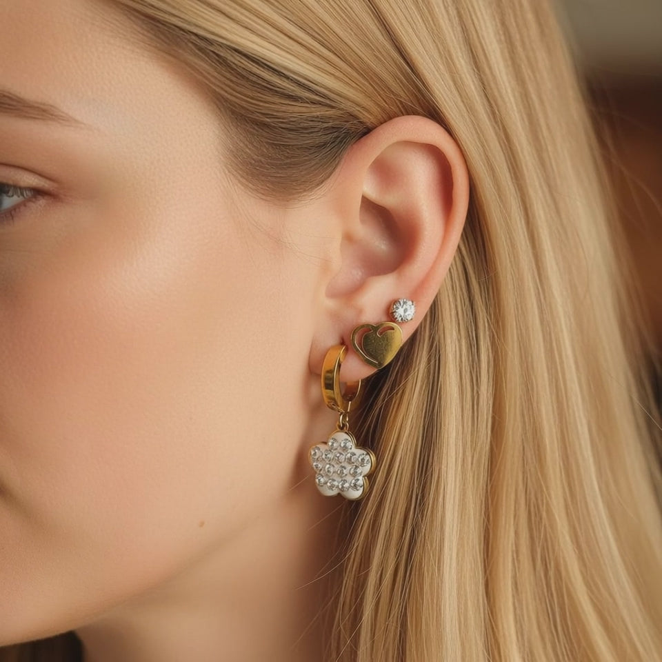 Evergold Layered Love Trio – 14K Gold Plated | Just A Girl