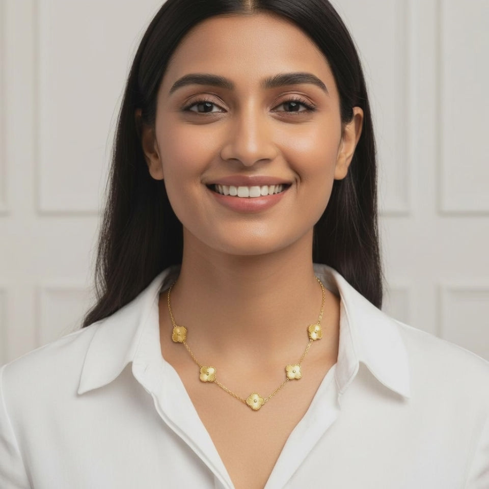 Evergold Soleil Clover Chain – 14K Gold Plated | Just A Girl