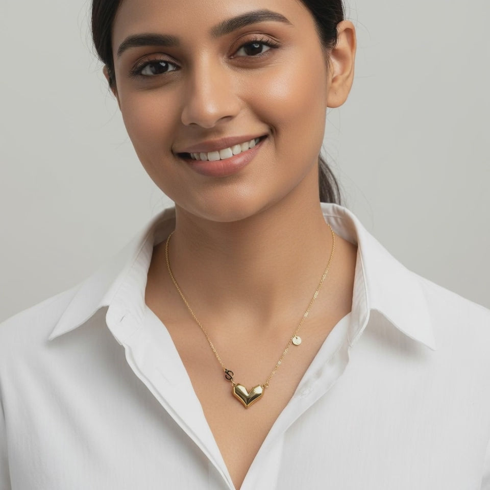 Evergold Solo Heart Chain – 14K Gold Plated | Just A Girl