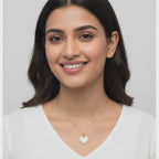 Evergold Rose Heart Necklace – 14K Rose Gold Plated | Just A Girl