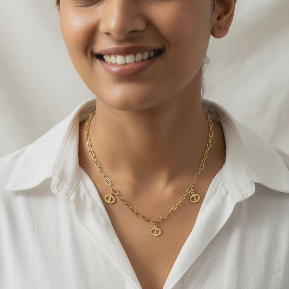 Evergold Icon Oval Links – 14K Gold Plated | Just A Girl