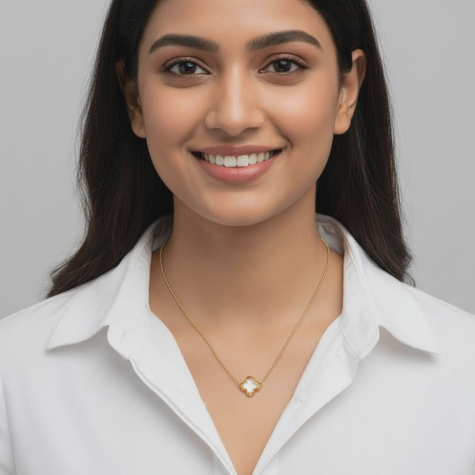 Evergold Petal Glow Pendant – 14K Gold Plated | Just A Girl