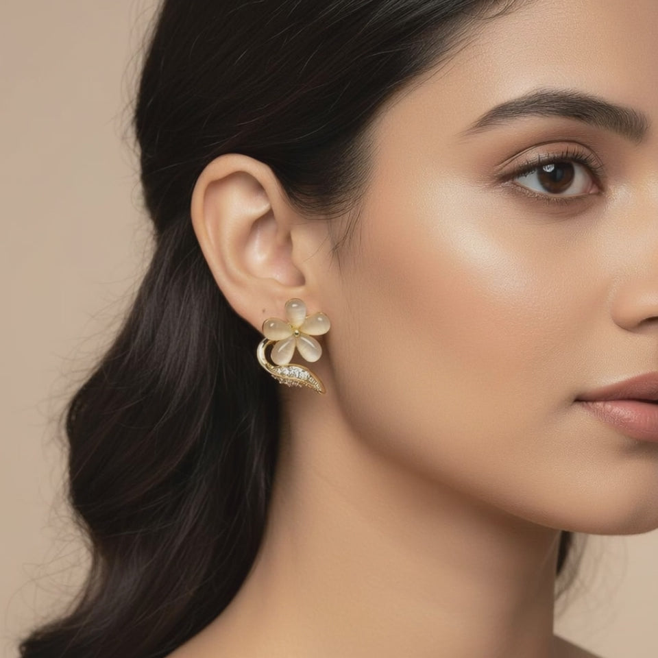 Evergold Petal Whisper Drops – 14K Gold Plated | Just A Girl