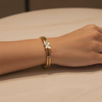 Quilted Chain Bracelet with Butterfly Charm - 14K Gold | Just A Girl