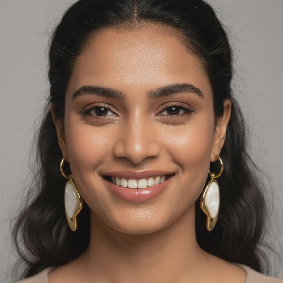 Evergold Melted Pearl Drops – 14K Gold Plated | Just A Girl