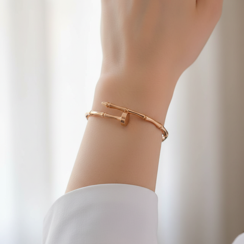 Bamboo Segment Bracelet - 14K Gold Plated | Just A Girl