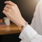 Bolt Link Pavé Cuff Bracelet - 14K Gold Plated | Just A Girl