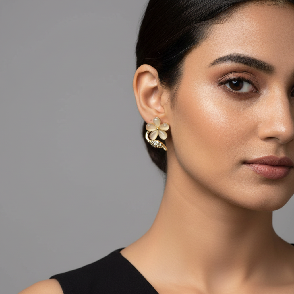 Evergold Petal Whisper Drops – 14K Gold Plated | Just A Girl