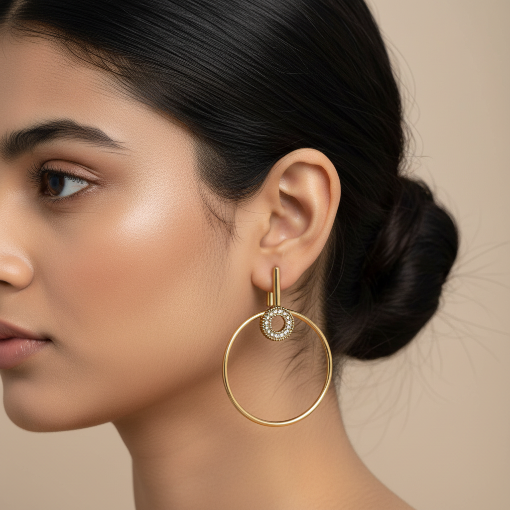 Evergold Orbit Halo Hoops – 14K Gold Plated | Just A Girl