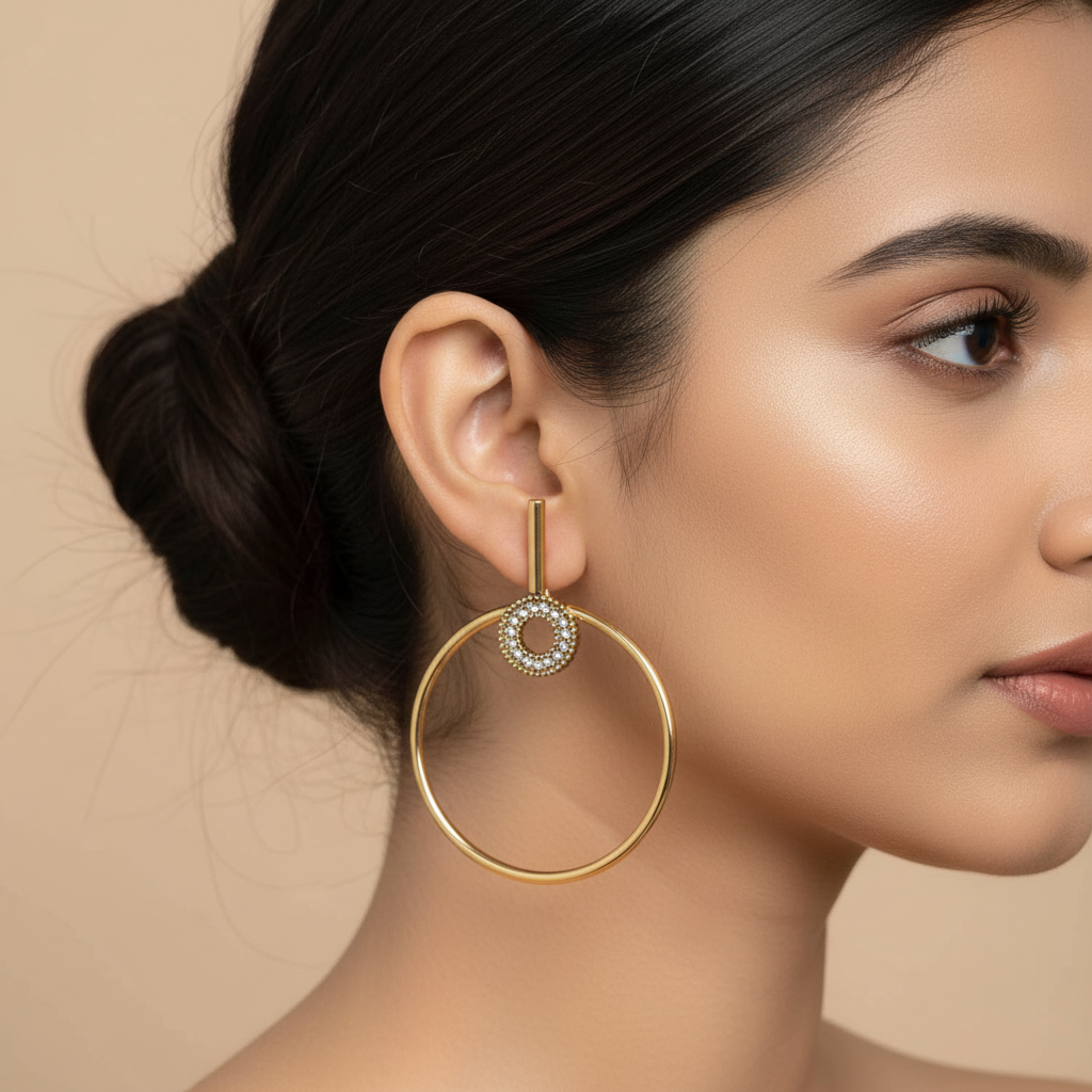 Evergold Orbit Halo Hoops – 14K Gold Plated | Just A Girl