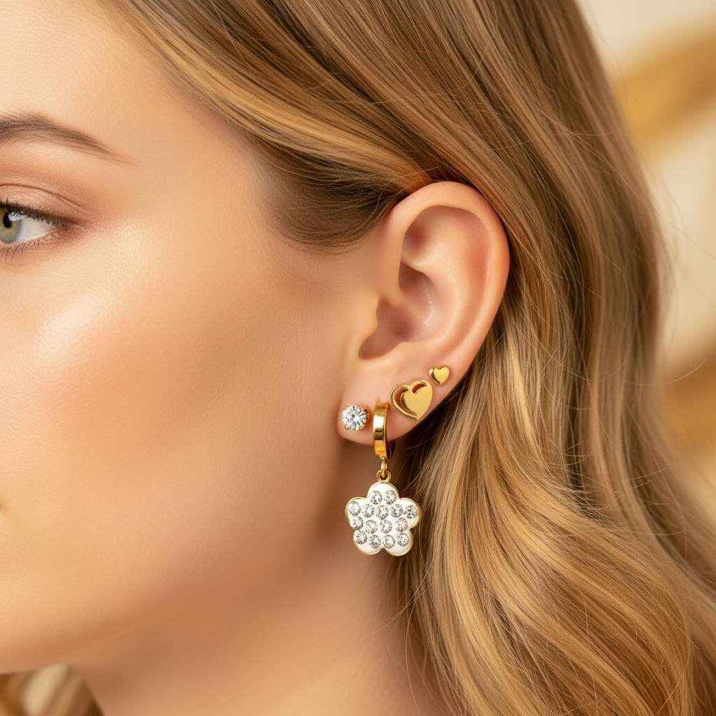 Evergold Layered Love Trio – 14K Gold Plated | Just A Girl