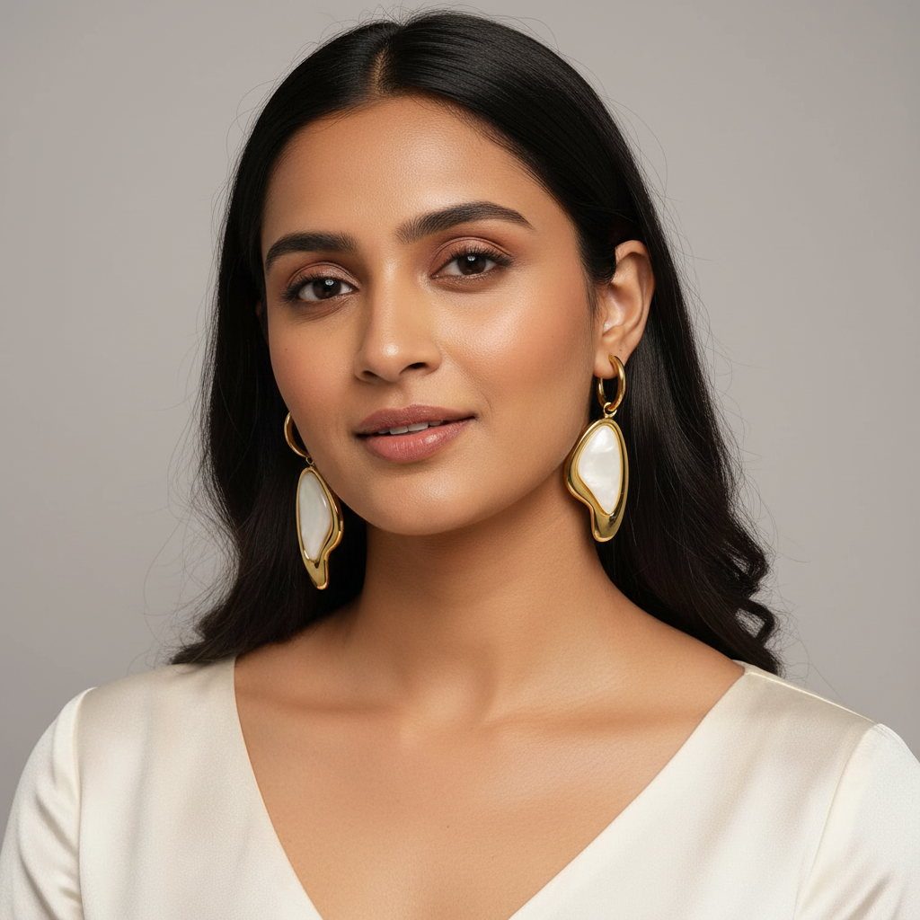 Evergold Melted Pearl Drops – 14K Gold Plated | Just A Girl