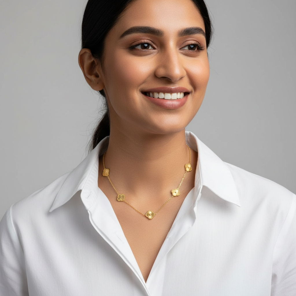 Evergold Soleil Clover Chain – 14K Gold Plated | Just A Girl