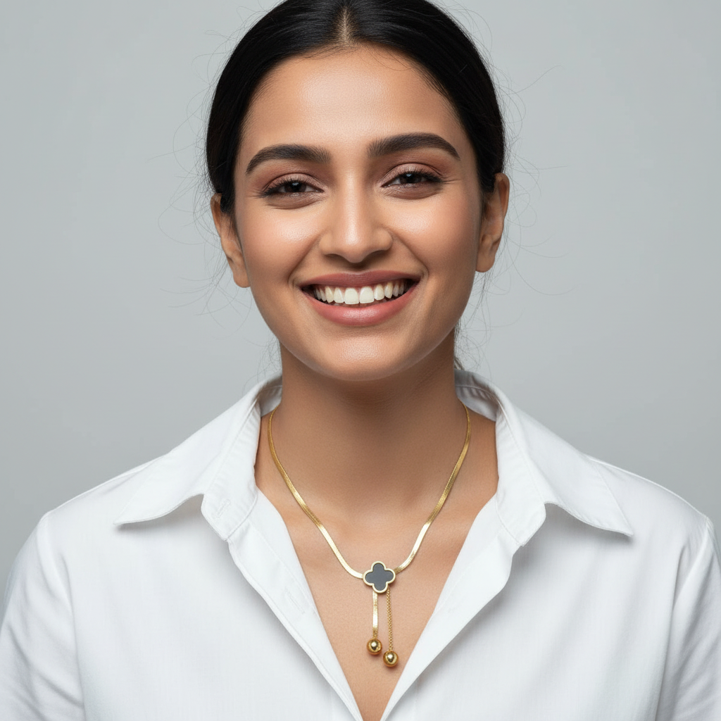 Evergold Noir Clover Set – 14K Gold Plated | Just A Girl