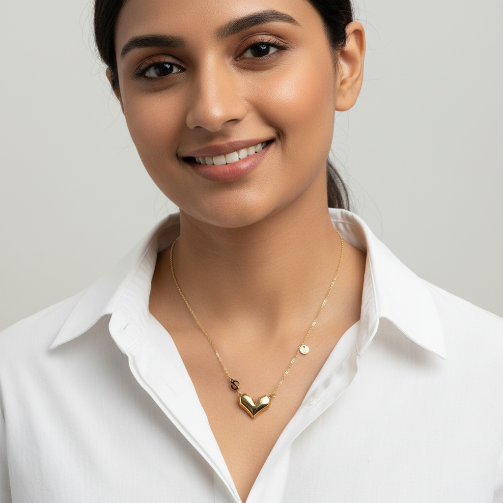 Evergold Solo Heart Chain – 14K Gold Plated | Just A Girl