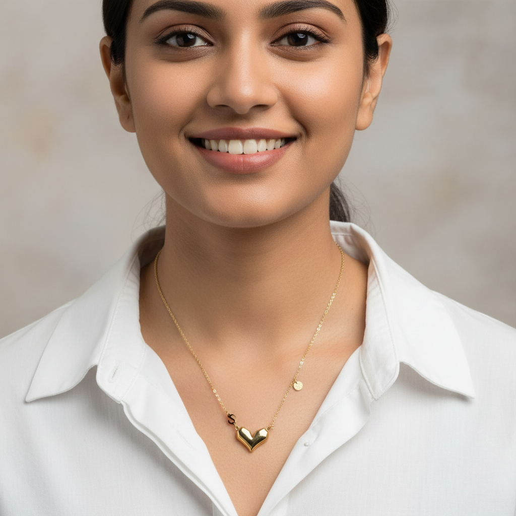 Evergold Solo Heart Chain – 14K Gold Plated | Just A Girl