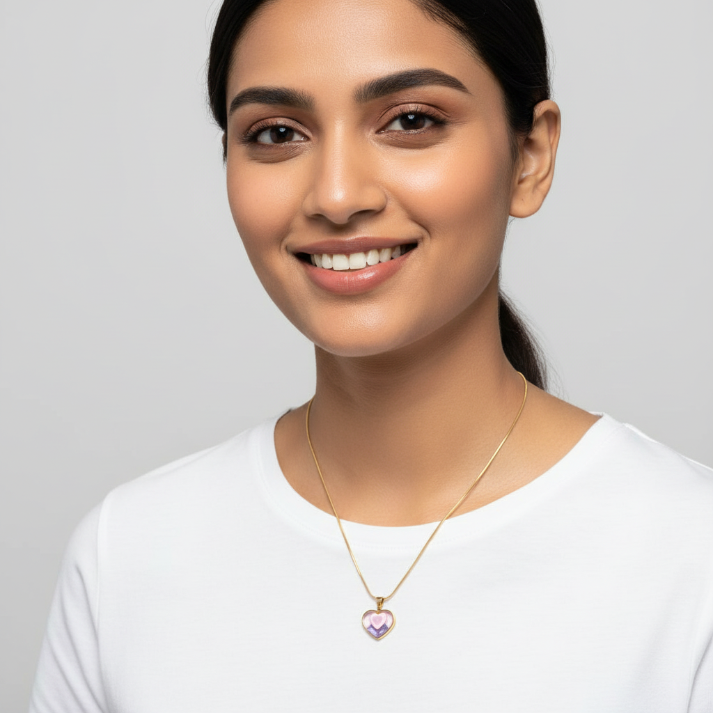 Evergold Candy Heart Necklace – 14K Gold Plated | Just A Girl
