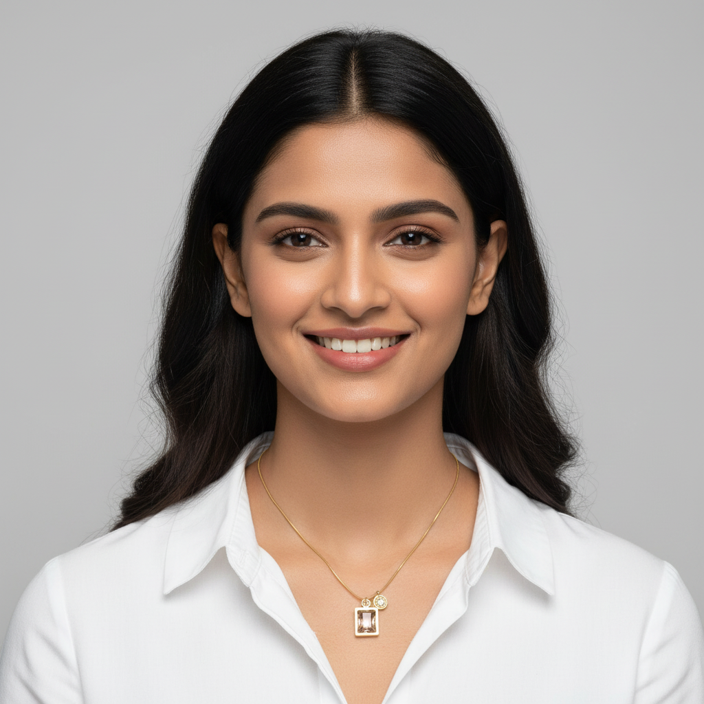 Evergold Blush Frame Pendant – 14K Gold Plated | Just A Girl