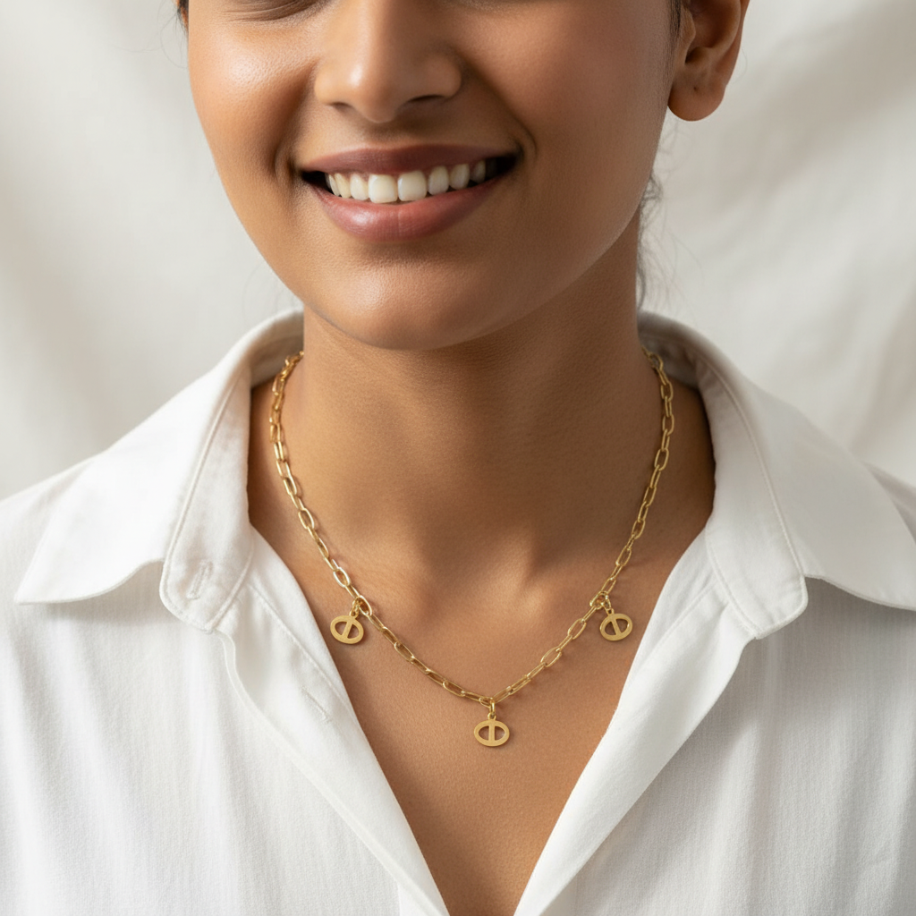 Evergold Icon Oval Links – 14K Gold Plated | Just A Girl