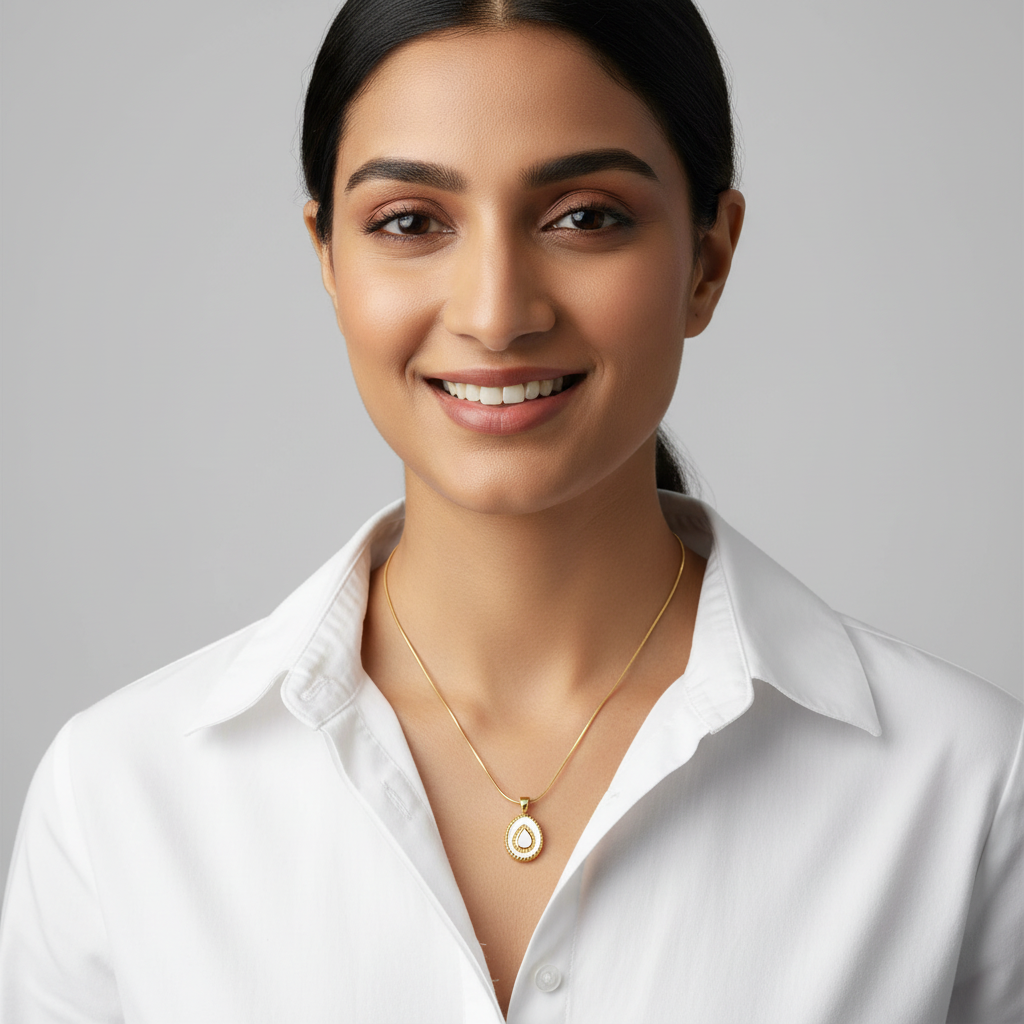 Evergold Dewdrop Pendant – 14K Gold Plated | Just A Girl