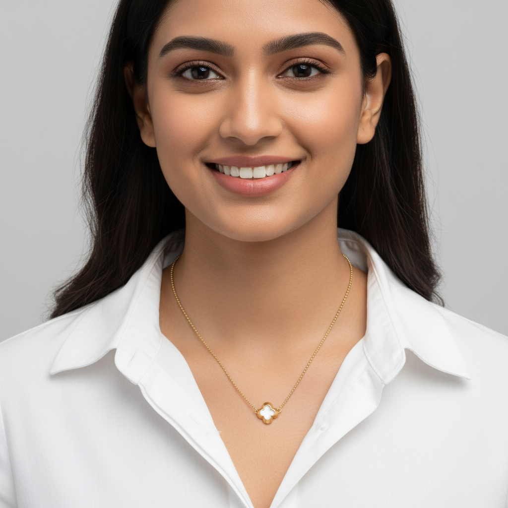 Evergold Petal Glow Pendant – 14K Gold Plated | Just A Girl