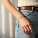 EverGold Heartline Charm Bracelet - 14K Gold Plated | Just A Girl