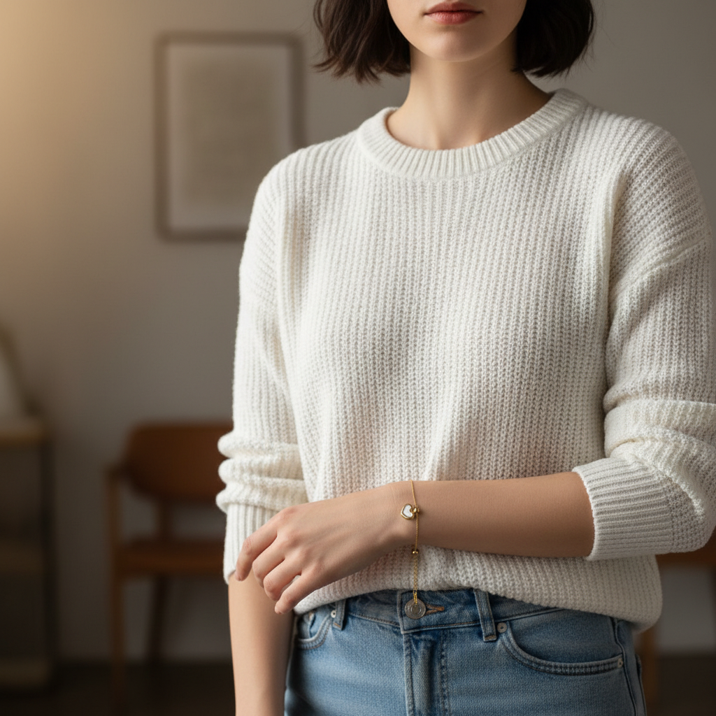 EverGold Heart Whisper Chain Bracelet - 14K Gold Plated | Just A Girl