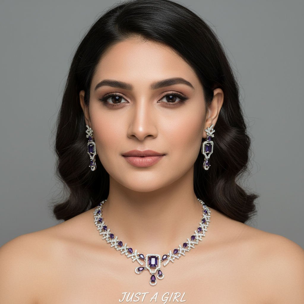 Celeste Midnight Constellation American Diamond Necklace Set | Just A Girl