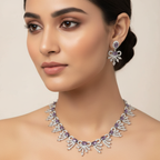 Celeste Amethyst Starlace American Diamond Necklace Set – Just A Girl